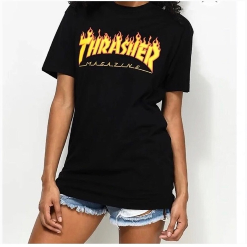 🖤 🔥 Thrasher Magazine Flames Tee